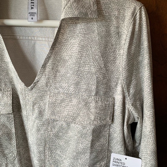 Athleta Zuma Printed Shirtdress - Gray - Picture 6 of 7